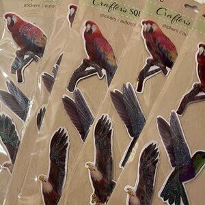 Bird Stickers (10 Packs of Foam Stickers) Pet Themed NEW Crafter’s Square (p/x)